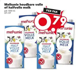 Coop Melkunie houdbare volle of halfvolle melk aanbieding