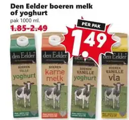 Coop Den eelder boeren melk of yoghurt aanbieding