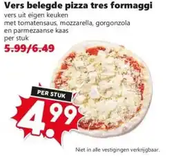 Coop Vers belegde pizza tres formaggi aanbieding