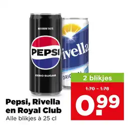 PLUS Pepsi, Rivella en Royal Club aanbieding
