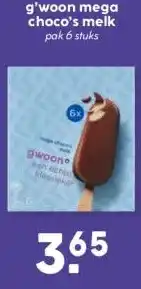 Coop G'woon mega choco's melk aanbieding