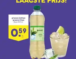 Coop G'woon ijsthee groene thee aanbieding