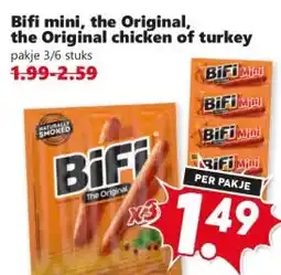 Coop Bifi mini, the original, the original chicken of turkey aanbieding