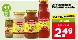 PLUS Alle grand'italia pastasaus en pesto aanbieding