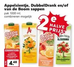 Coop Appelsientje, dubbel drank en/of van de boom sappen aanbieding