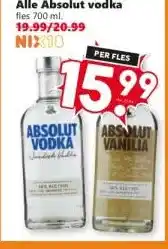 Coop Alle absolut vodka aanbieding