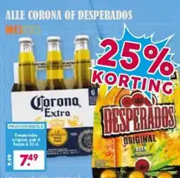 Boon`s Markt ALLE CORONA OF DESPERADOS aanbieding