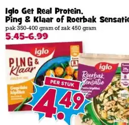 Boon`s Markt Iglo Get Real Protein. Ping & Klaar of Roerbak Sensatie aanbieding