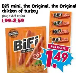 Boon`s Markt Bifi mini, the Original, the Original chicken of turkey aanbieding