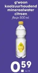 Boon`s Markt g'woon koolzuurhoudend mineraalwater citroen aanbieding