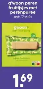 Boon`s Markt g'woon peren fruitijsjes met perenpuree aanbieding