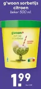 Boon`s Markt g'woon sorbetijs citroen aanbieding