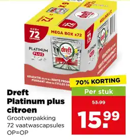 PLUS Dreft platinum plus citroen aanbieding
