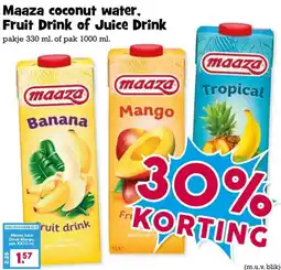 Boon`s Markt Maaza coconut water, Fruit Drink of Juice Drink aanbieding