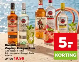 PLUS Bacardi en captain morgan rum aanbieding