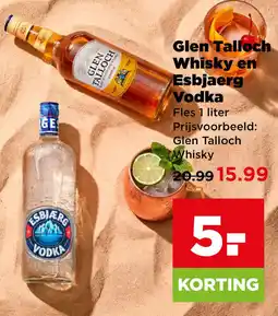 PLUS Glen Talloch Whisky en Esbjaerg Vodka aanbieding