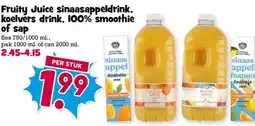 Boon`s Markt Fruity Juice sinaasappeldrink, koelvers drink, 100% smoothie of sap aanbieding
