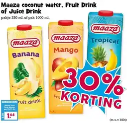 Boon`s Markt Maaza coconut water, Fruit Drink of Juice Drink aanbieding