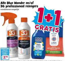 Boon`s Markt Alle Blue Wonder en/of 3G professioneel reinigers aanbieding