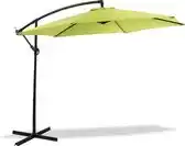 Bol.com MaxxGarden Parasol - Zweefparasol - Ø300 cm - Frame royal grey - Geel Groen aanbieding