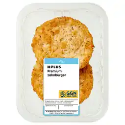 PLUS PLUS Premium zalmburger aanbieding