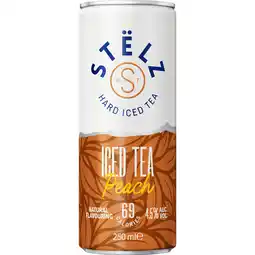 PLUS Stëlz Hard Iced Tea Peach aanbieding