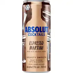 PLUS Absolut Cocktails Espresso Martini RTD aanbieding