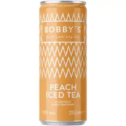 PLUS Bobby's Peach Iced Tea 250ml aanbieding