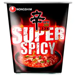 PLUS Nongshim Instant cup noedels shin red super aanbieding