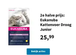 Plein.nl 2e halve prijs: Eukanuba Kattenvoer Droog Junior aanbieding