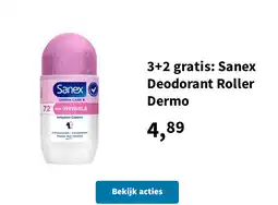 Plein.nl 3+2 gratis: Sanex Deodorant Roller Dermo aanbieding