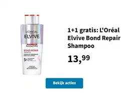 Plein.nl 1+1 gratis: L'Oréal Elvive Bond Repair Shampoo aanbieding