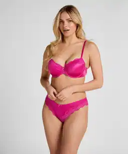 Hunkemoller Hunkemöller Brazilian Lace & Shine Roze aanbieding