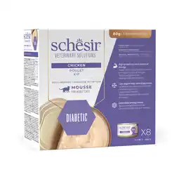 Zooplus 24x 80g Schesir Veterinary Solutions Diabetic Kip Kattenvoer nat aanbieding