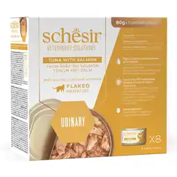 Zooplus 24x80g Schesir Veterinary Solutions Urinary tonijn & zalm natvoer voor katten aanbieding
