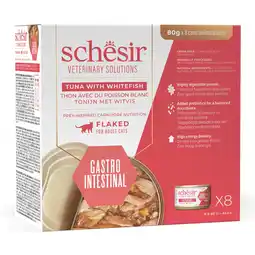 Zooplus 24x80g Schesir Veterinary Solutions Gastro Intestinal Tonijn & Witvis Kattennatvoer aanbieding