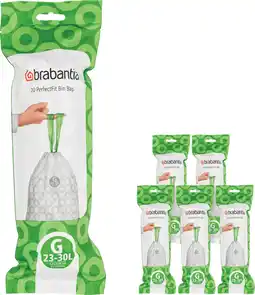 Coolblue Brabantia Vuilniszakken Code G - 23-30 Liter (120 stuks) aanbieding