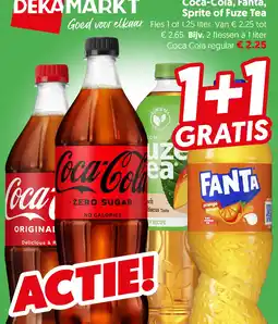 Dekamarkt Coca-Cola, Fanta, Sprite of Fuze Tea aanbieding