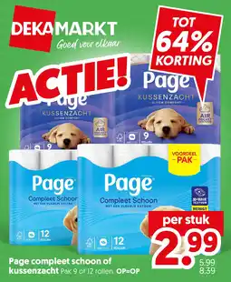 Dekamarkt Page compleet schoon of kussenzacht aanbieding