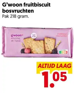 Dekamarkt G'woon fruitbiscuit bosvruchten aanbieding