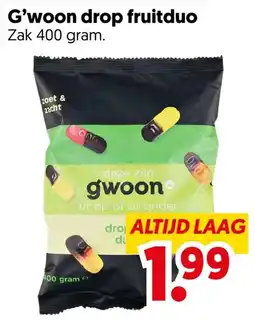Dekamarkt G'woon drop fruitduo aanbieding