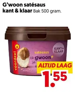 Dekamarkt G'woon satésaus aanbieding