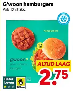 Dekamarkt G'woon hamburgers aanbieding
