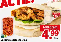 Dekamarkt Varkensreepjes shoarma aanbieding