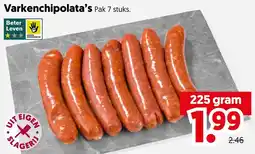 Dekamarkt Varkenchipolata's aanbieding