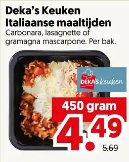 Dekamarkt Deka's Keuken Italiaanse maaltijden aanbieding