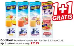 Dekamarkt Coolbest Fruitdrink of -ontbijt aanbieding