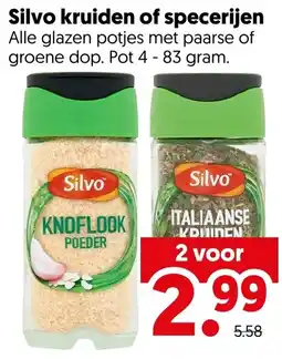 Dekamarkt Silvo kruiden of specerijen aanbieding