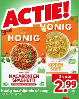 Dekamarkt Honig maaltijdmix of soep aanbieding