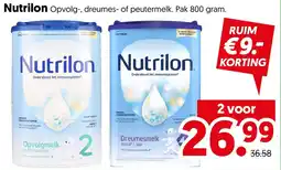 Dekamarkt Nutrilon Opvolg-, dreumes- of peutermelk aanbieding